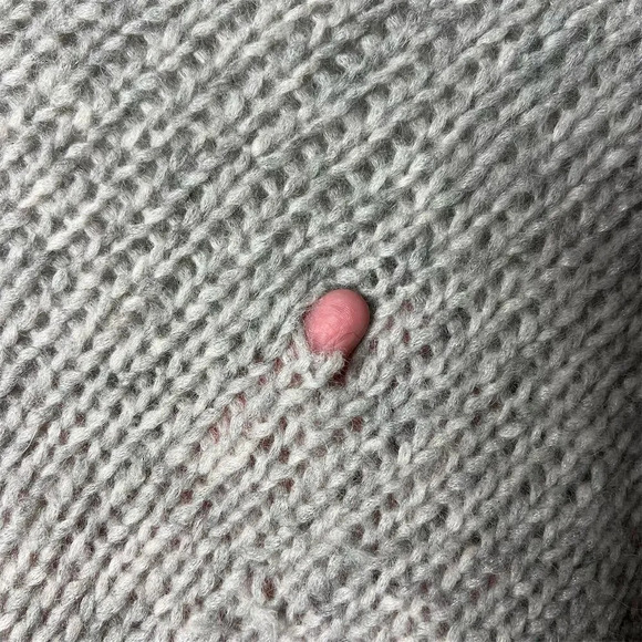 Incalpaca TPX Gray Turtleneck Poncho Sweater Cape L/XL Asymmetric Hem Winter - Picture 3 of 12